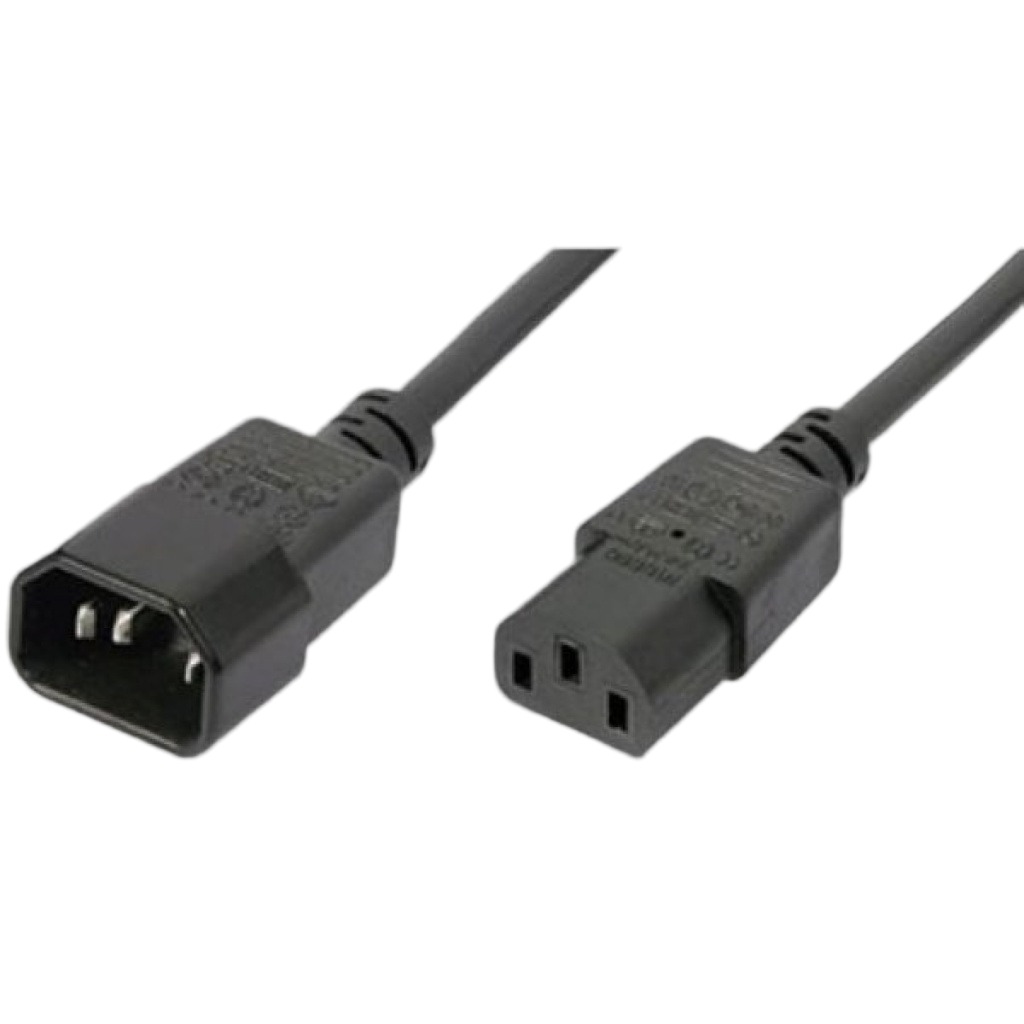 Cable De Alimentación C13/C14 3x1mm² 3m Negro