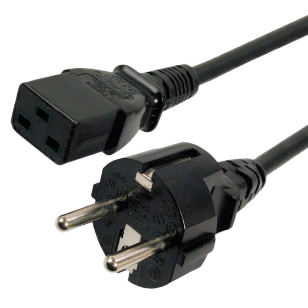 Cable De Alimentación Schuko A C19 3x1.5mm² Certificado 1.8m