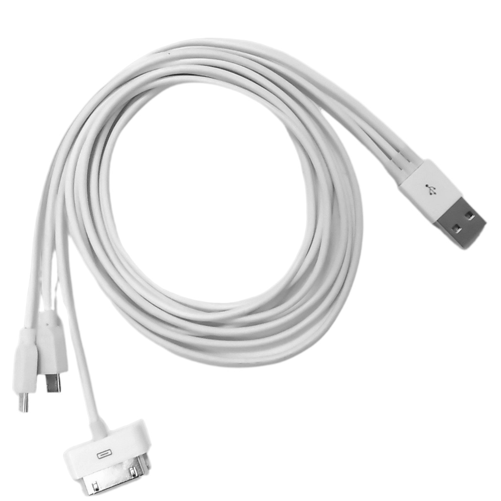 Cable USB-A Micro USB 2m Blanco