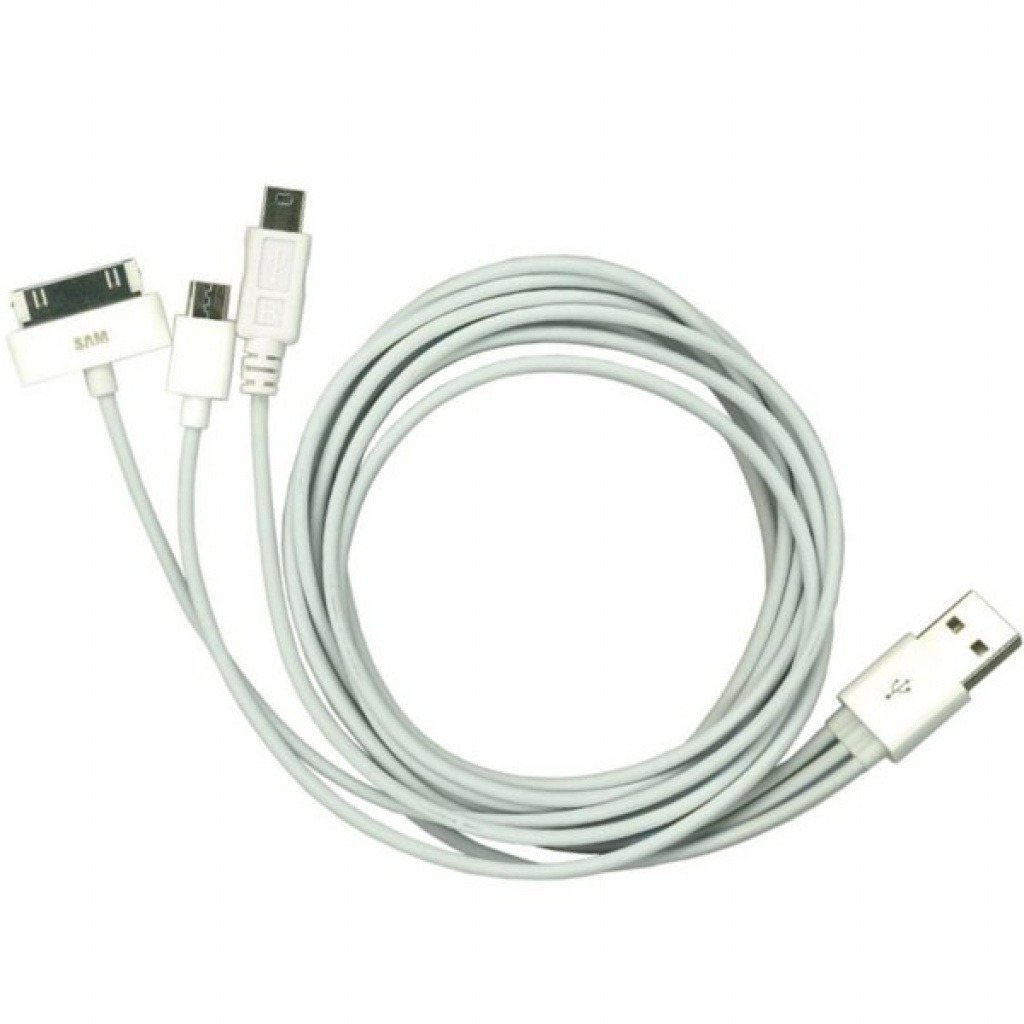 Cable USB-A Micro USB 5 Pines Blanco