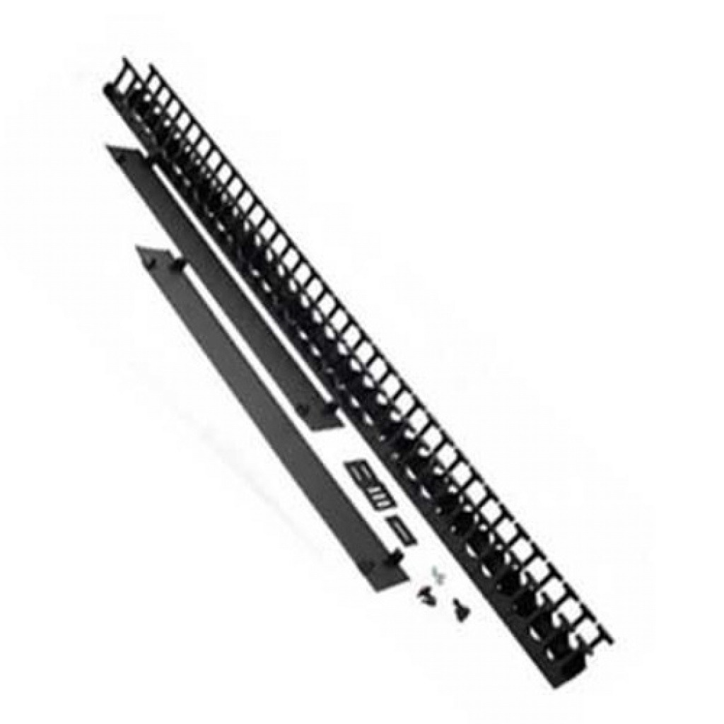 Organizador De Cables Vertical 42U Plástico Negro