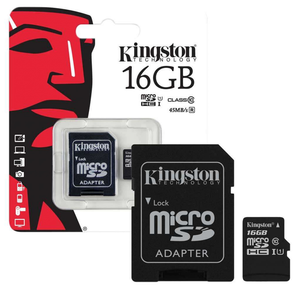 Memoria Digital Micro SD Con Adap De 16GB