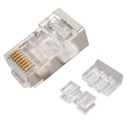 Conector Rj45 Cat6 Macho Enchapado En Oro Pasante
