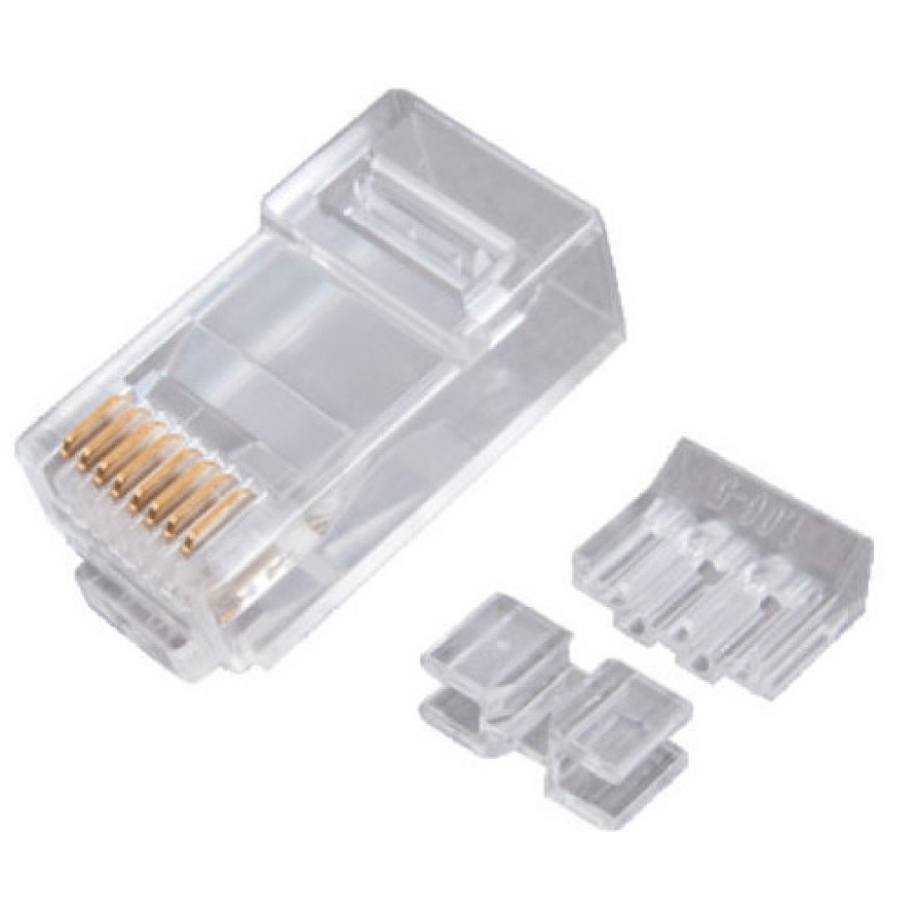 Conector Rj45 Cat6 Macho Enchapado En Oro