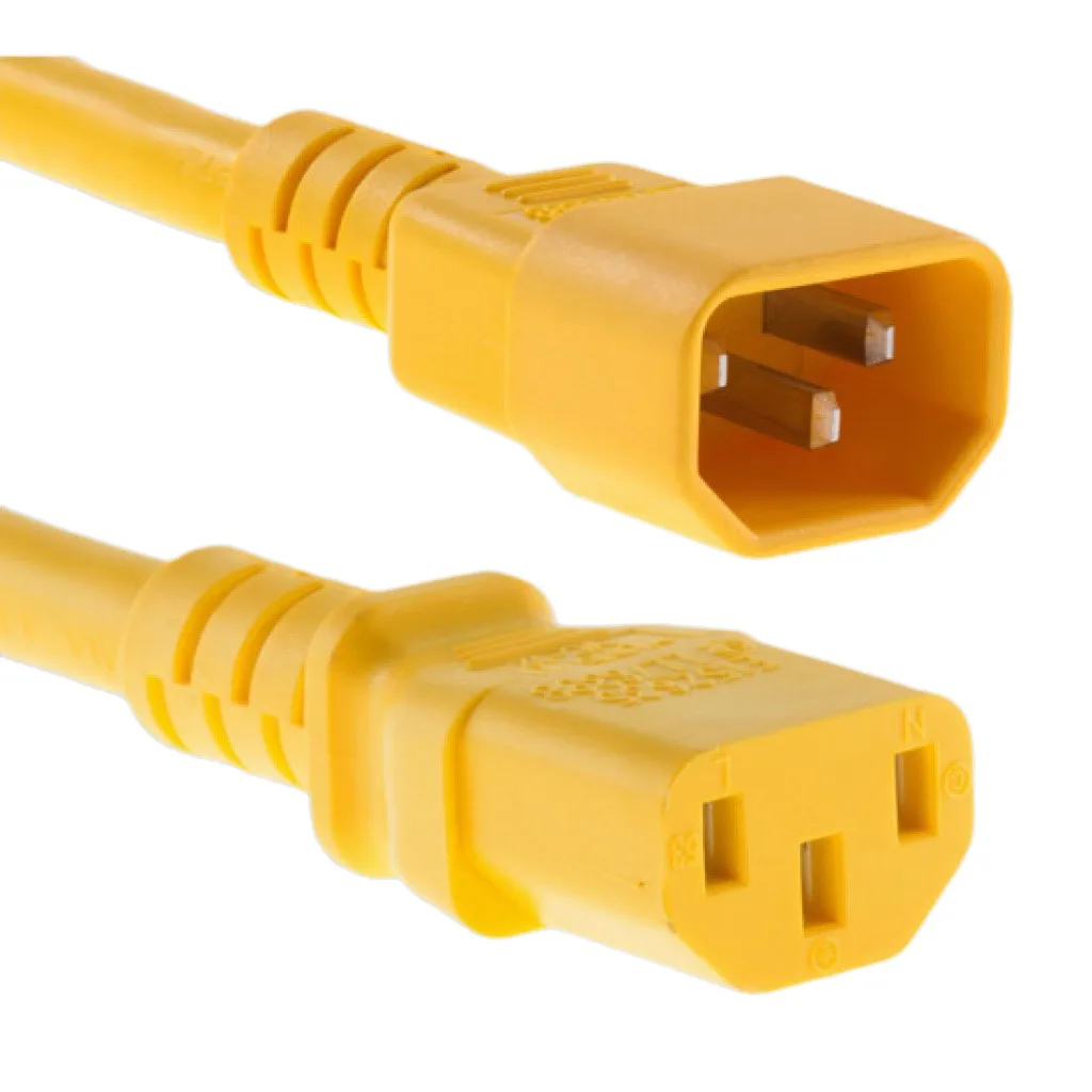 Cable De Alimentación C13/C14 3x0.75mm² 6ft Amarillo