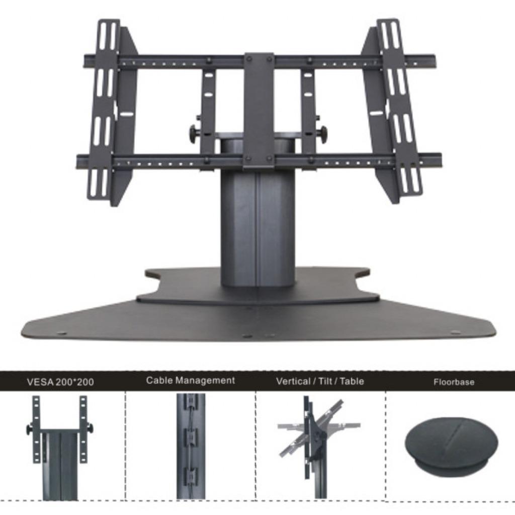 Soporte Para Equipo De 32 A 55" Con Base 600x400mm 60Kg