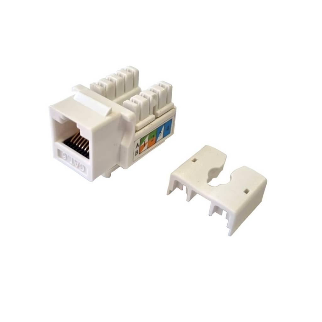 Conector Rj45 Cat6 Macho Enchapado En Oro