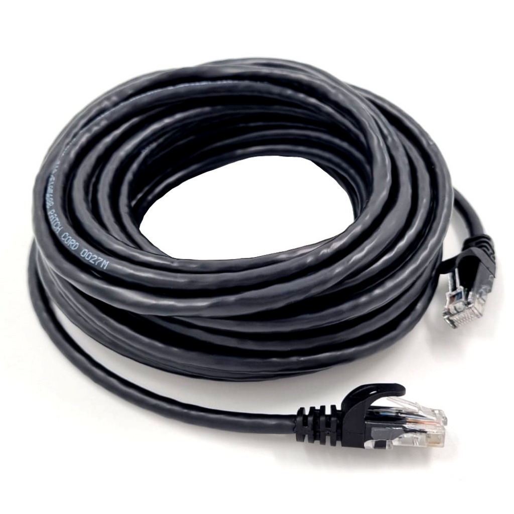 Patch Cord Exterior Cable 30m Utp Negro