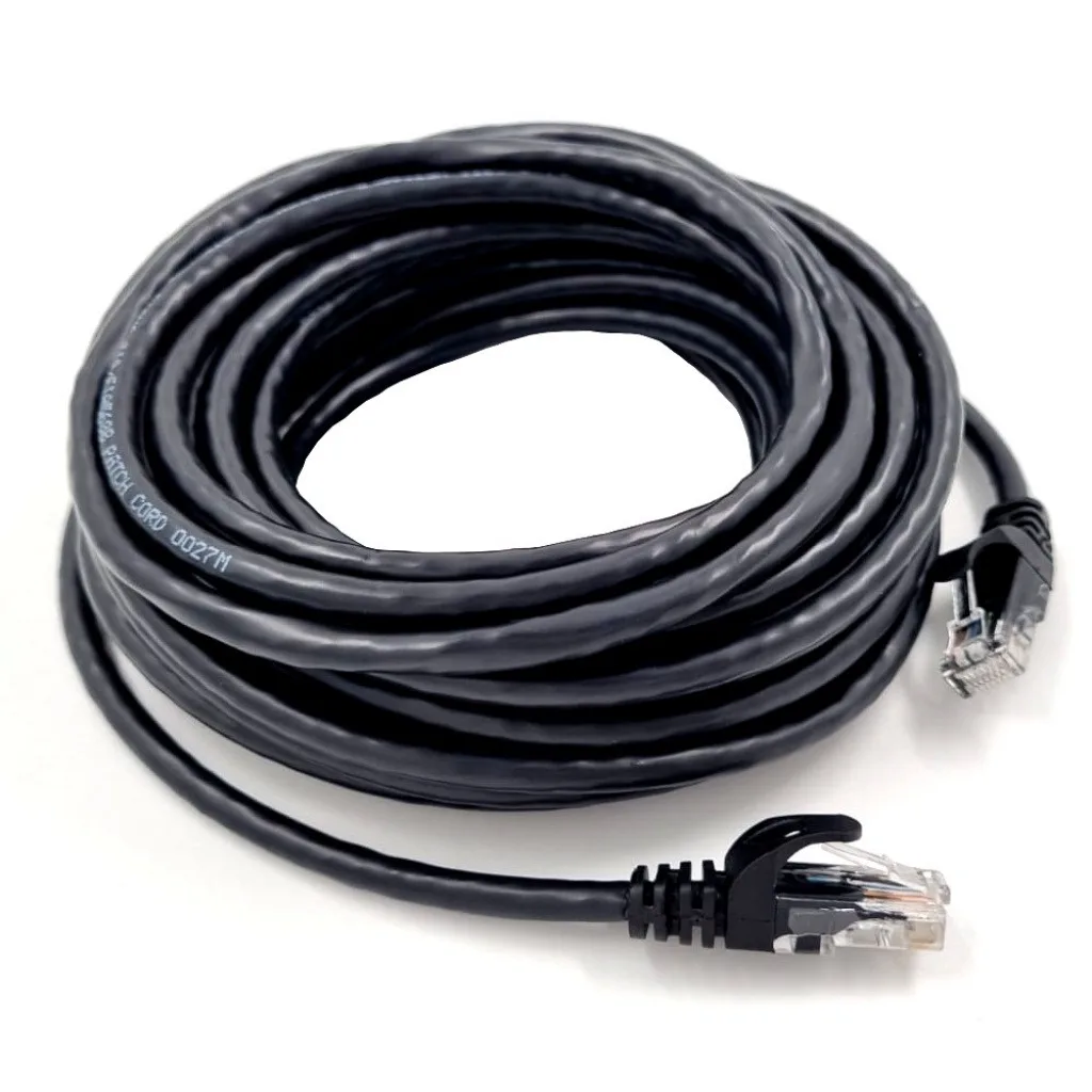 Patch Cord Exterior Cable 30m Utp Negro
