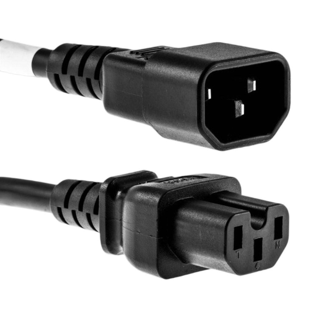 Cable De Poder C14/C15 3x1mm² Certificado 2m