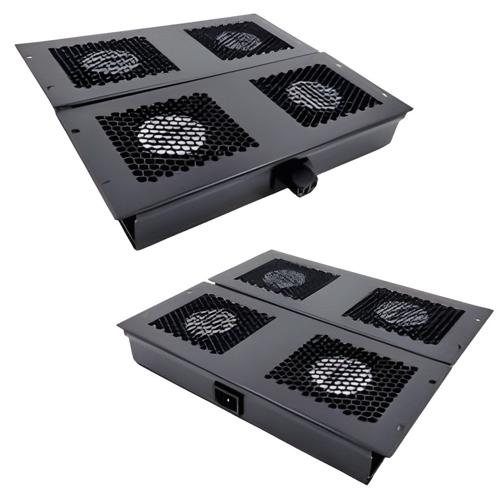 Bandeja De Rack Ajustable Con 4 Ventiladores