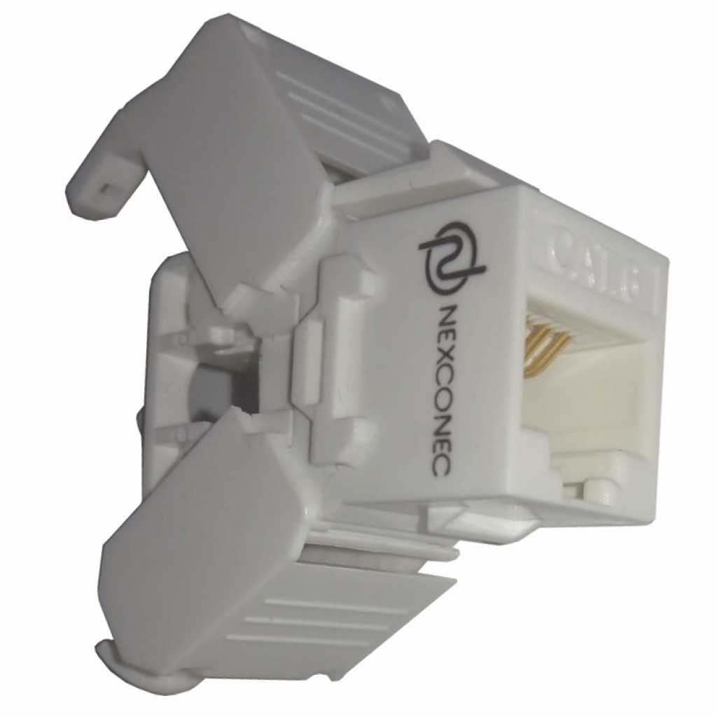 Conector Cat6 Utp Toolless Blanco