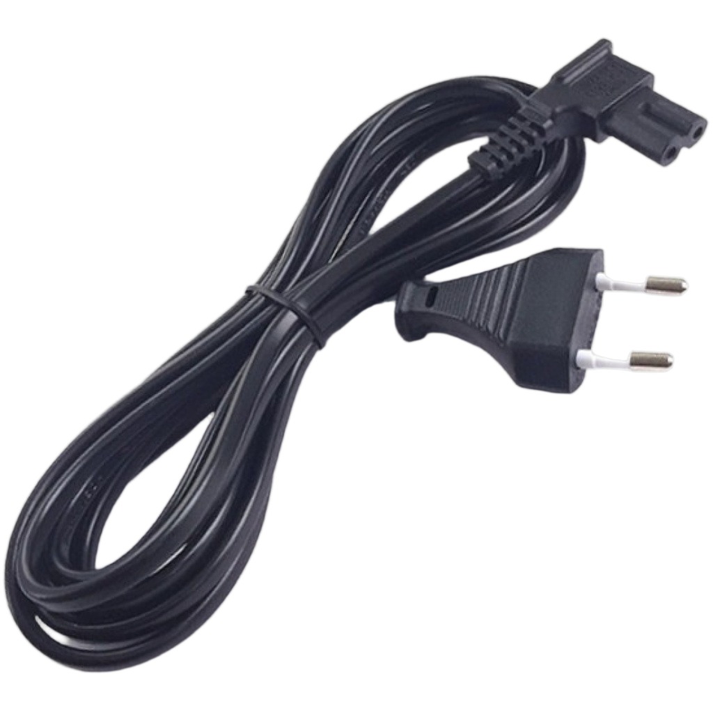 Cable De Alimentación Bipolar C7 90º 2x0.75mm² Certificado