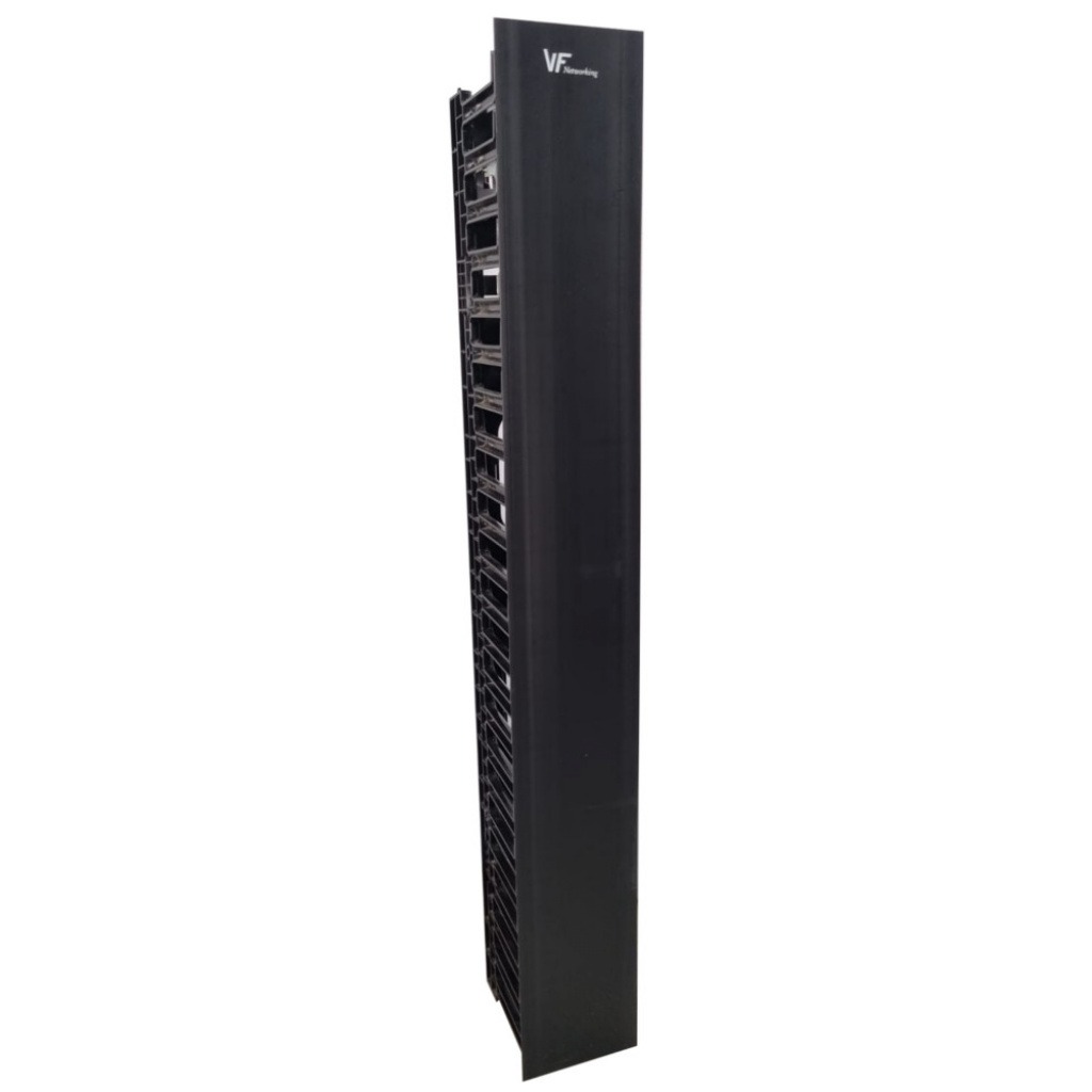 Organizador De Cables Vertical 22.5U Plástico Negro