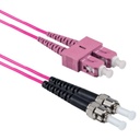 Patch Cord Fibra Óptica Multimodo Om4 ST/SC Upc 50/125 1M Lszh