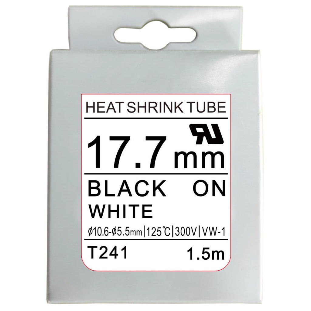 Cinta Rotuladora Termotransferible 17.7mm X 1.5m Negro/Blanco