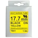 Cinta Rotuladora Termosellable 17.7mm X 1.5m Negro/Amarillo