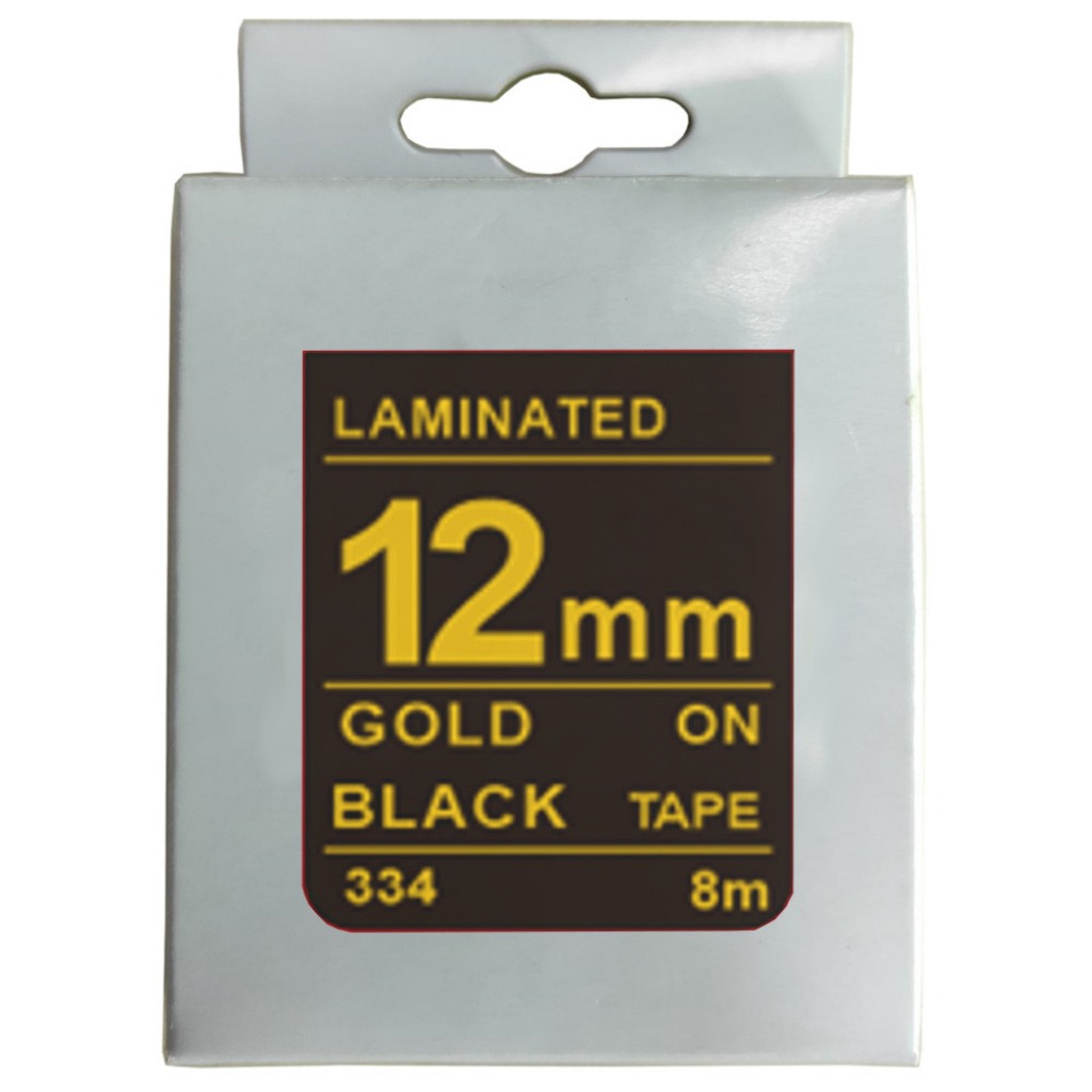 Cinta Rotuladora 12mm X 8m Dorado/Negro