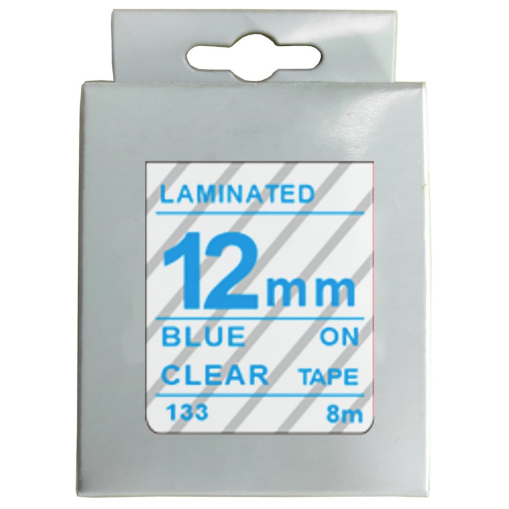 Cinta Rotuladora 12mm X 8m Azul/Transparente