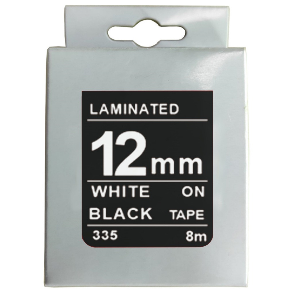 Cinta Rotuladora 12mm X 8m Blanco/Negro
