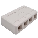 Caja Exterior Cuadruple Para Cables Ethernet Blanca