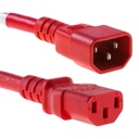 Cable De Poder C13/C14 3x1mm² 6ft Rojo