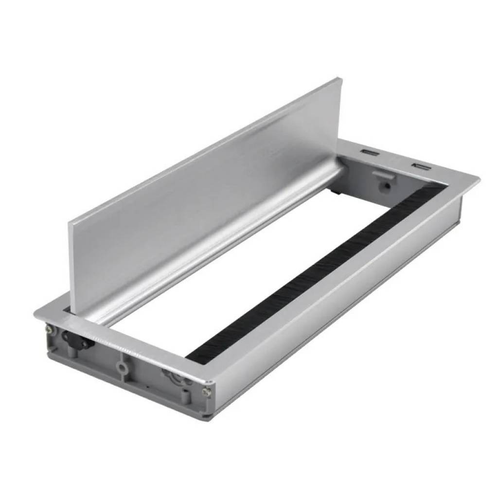 Accesorio De Rack Frente Plateado Con Conexión USB