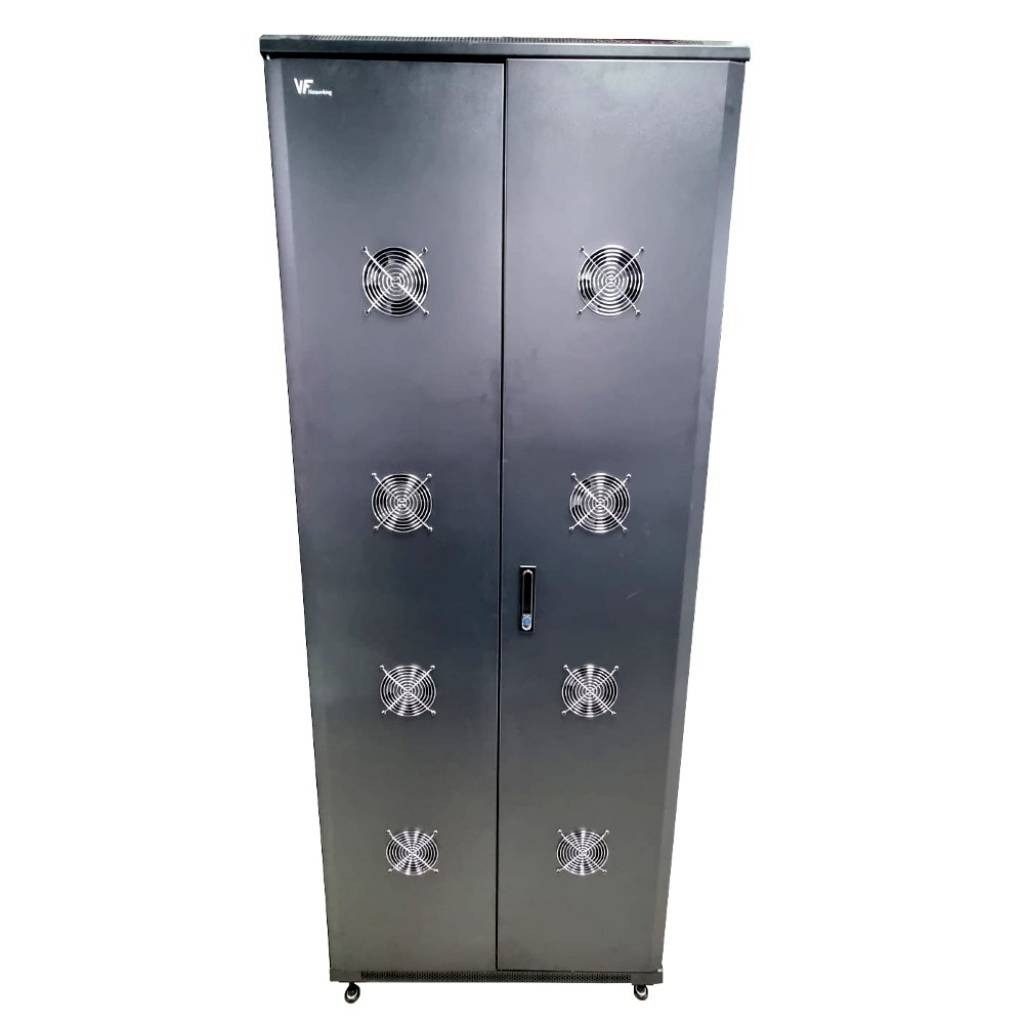 Puerta De Metal Para Rack 42U Con 8 Ventiladores Y 600mm De Ancho