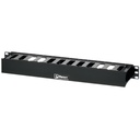 Organizador De Cables Vertical 22U Plástico Negro Con Tapa