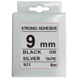 Cinta Rotuladora 12mm X 8m Negro/Blanco