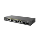 Switch No Administrable 8 Puertos Gigabit PoE+ 110W 2 Uplinks Sfp