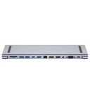 Hub USB-C 12 Puertos USB-C HDMI SD 100W