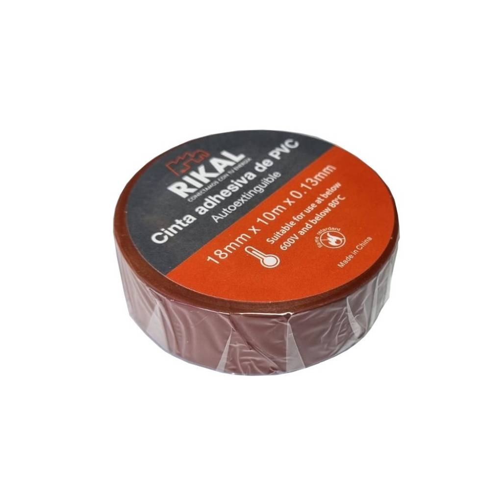 Home-Cinta Aisladora Pvc Marron De 18 mm X 10 Mts