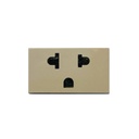 Adaptador De Corriente Toma A Euroamericano Beige