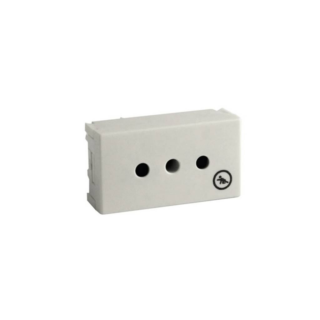Adaptador De Corriente Módulo 3 Línea A Con Seguro Blanco