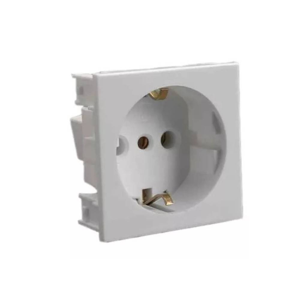 Ficha Eléctrica Schuko 16A Blanco