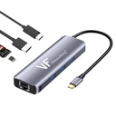Hub USB-C 8 Puertos USB 3.0 Con HDMI Y Carga 100W