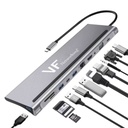 Hub USB-C 11 Puertos USB-C Y USB 3.0 Con WD Red, HDMI Y SD, 100W