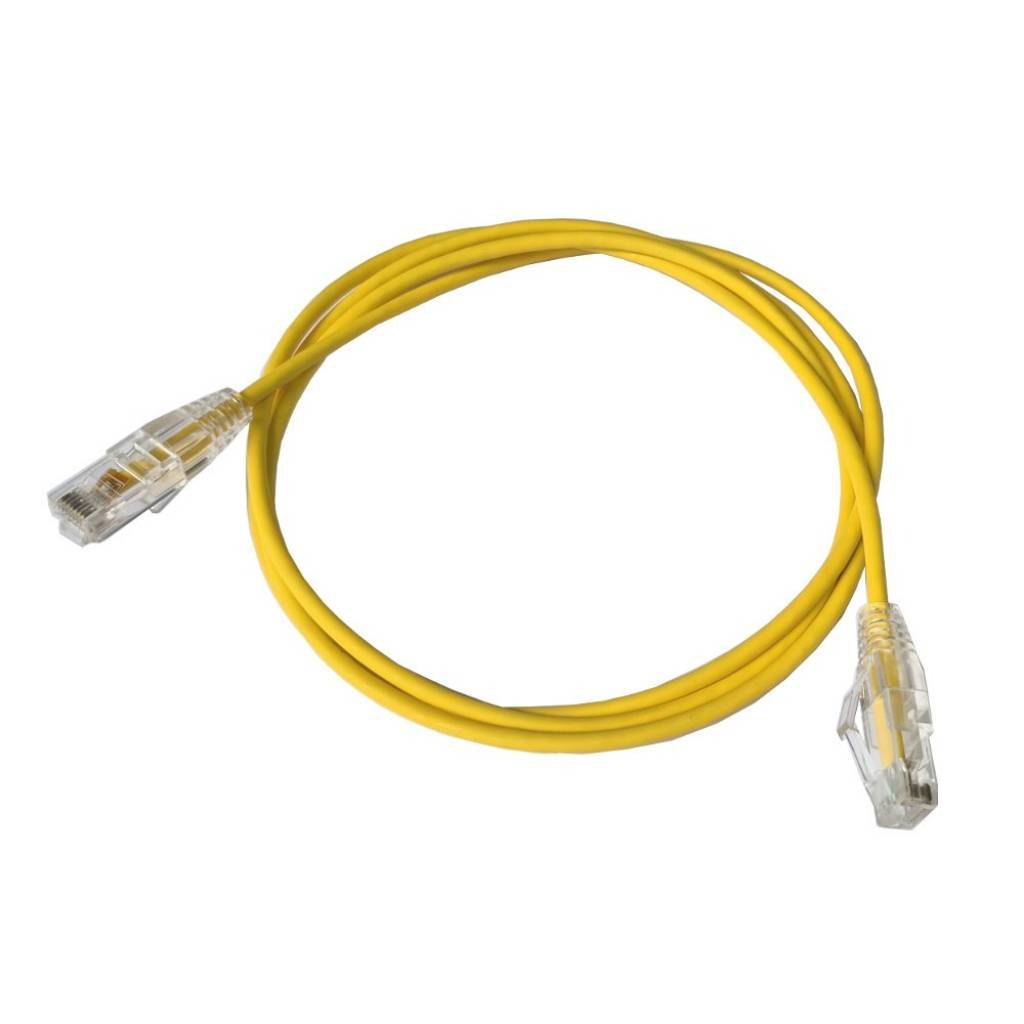 Patch Cord Cat6a Utp Slim LED 10m Amarillo Lszh