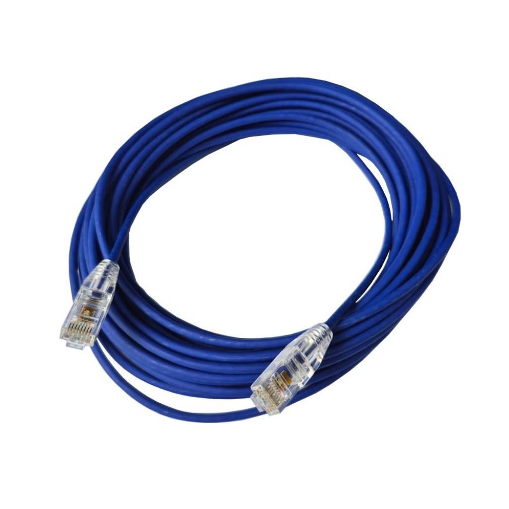 Patch Cord Cat6a Utp Slim Con LED 2m Azul Lszh