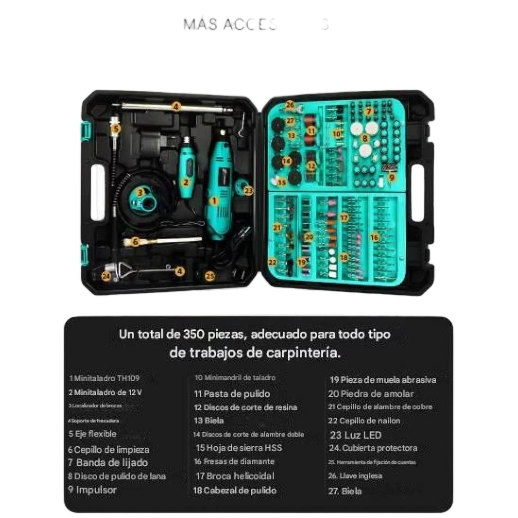 Herramienta 220V Mini Mandril - 212 Piezas