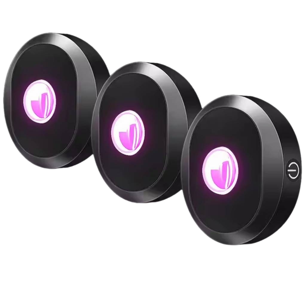 Lámpara LED Set 3 Luces Con Control Rgb 0.8W Color Negro