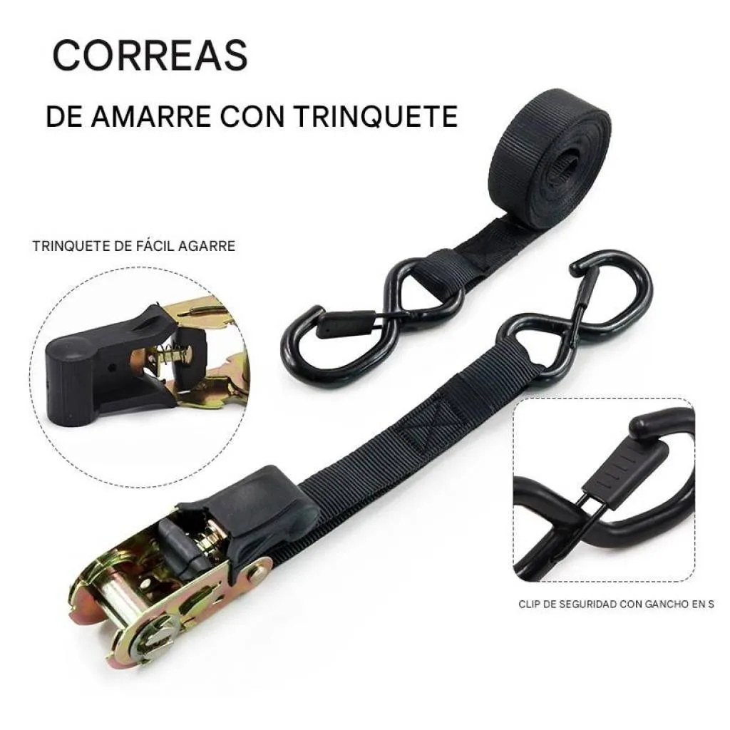 Malacate Gancho 25mm X 3m 680kg Negro