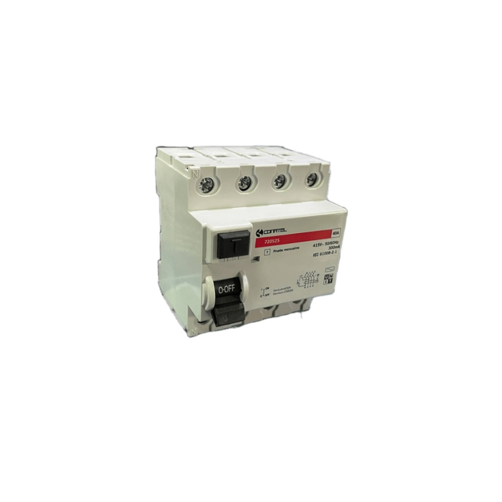 Interruptor Termomagnético 4P 40A 30mA