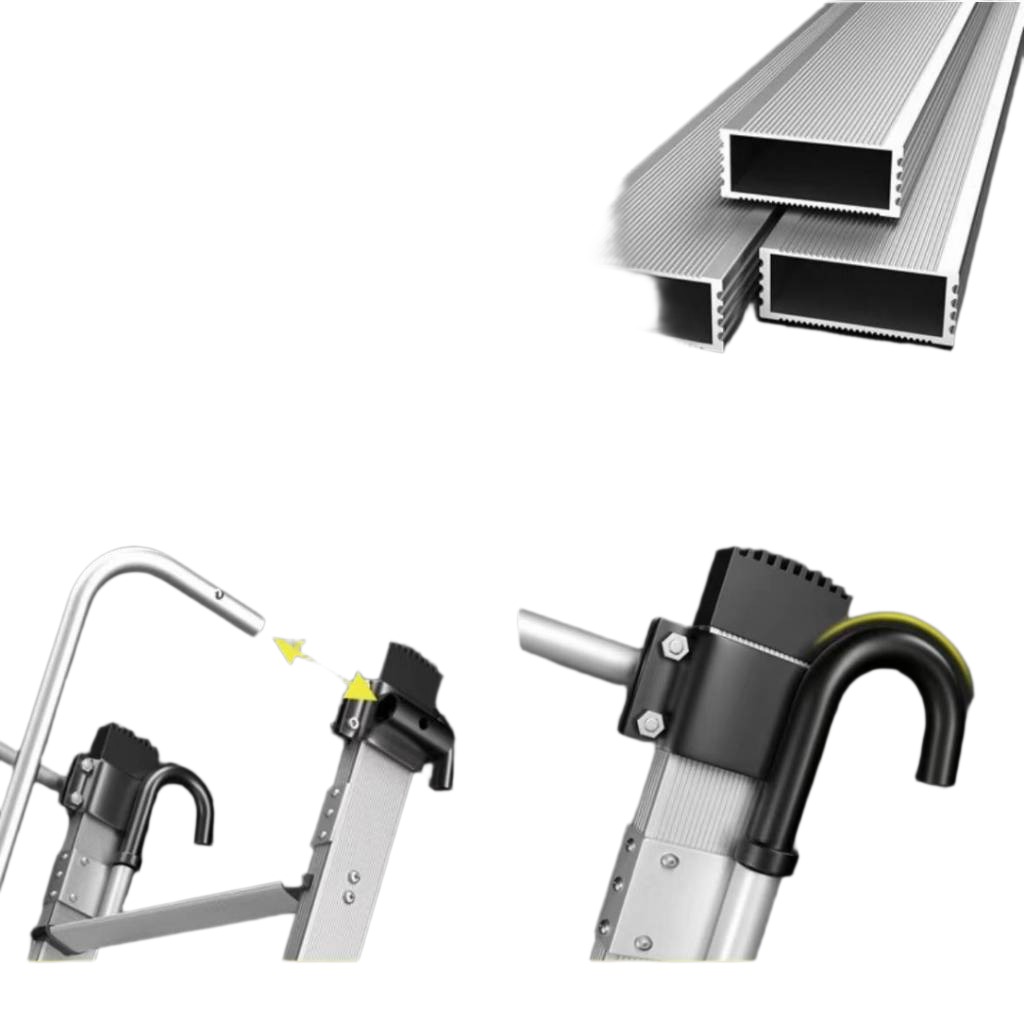Escalera Plegable De Aluminio 6 Escalones 150kg