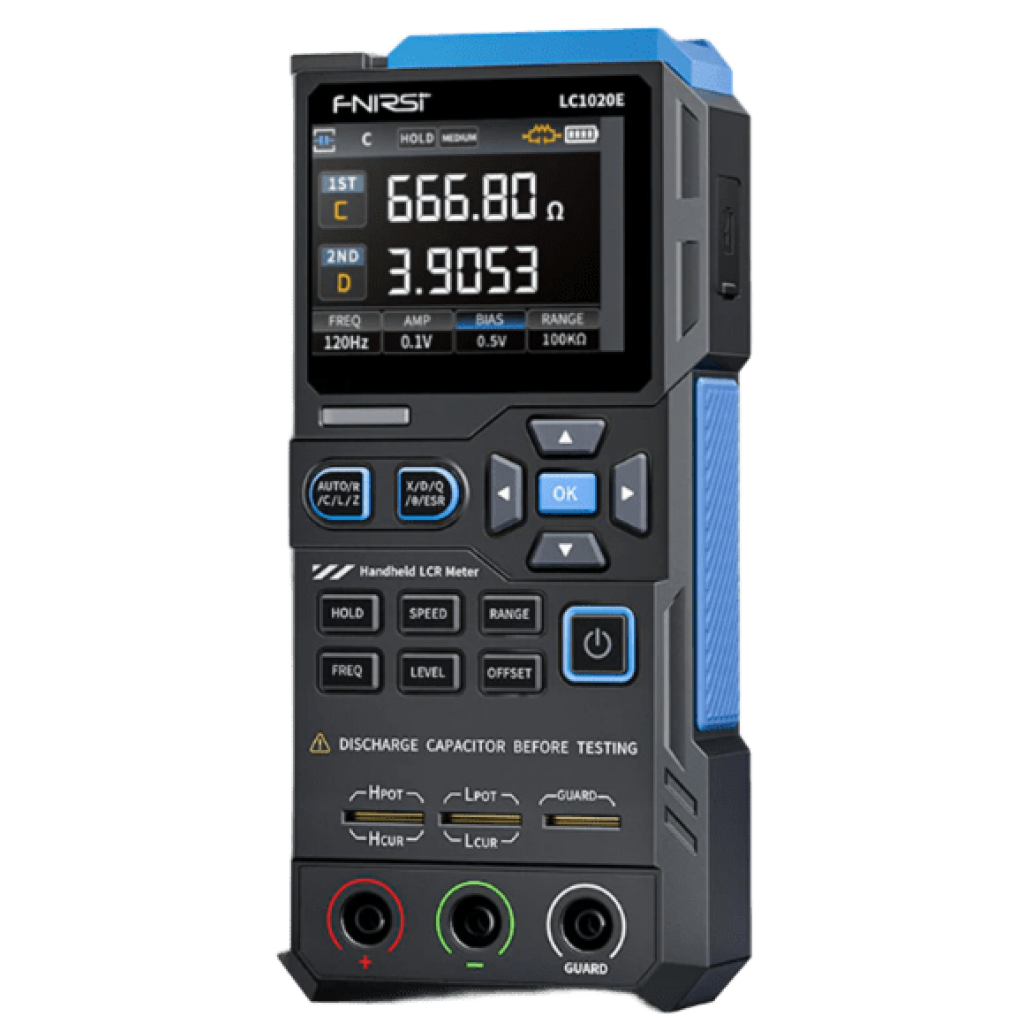Medidor Lcr 100kHz 19.999 Contadores Con Detección Automática Y Pantalla Tft A Color