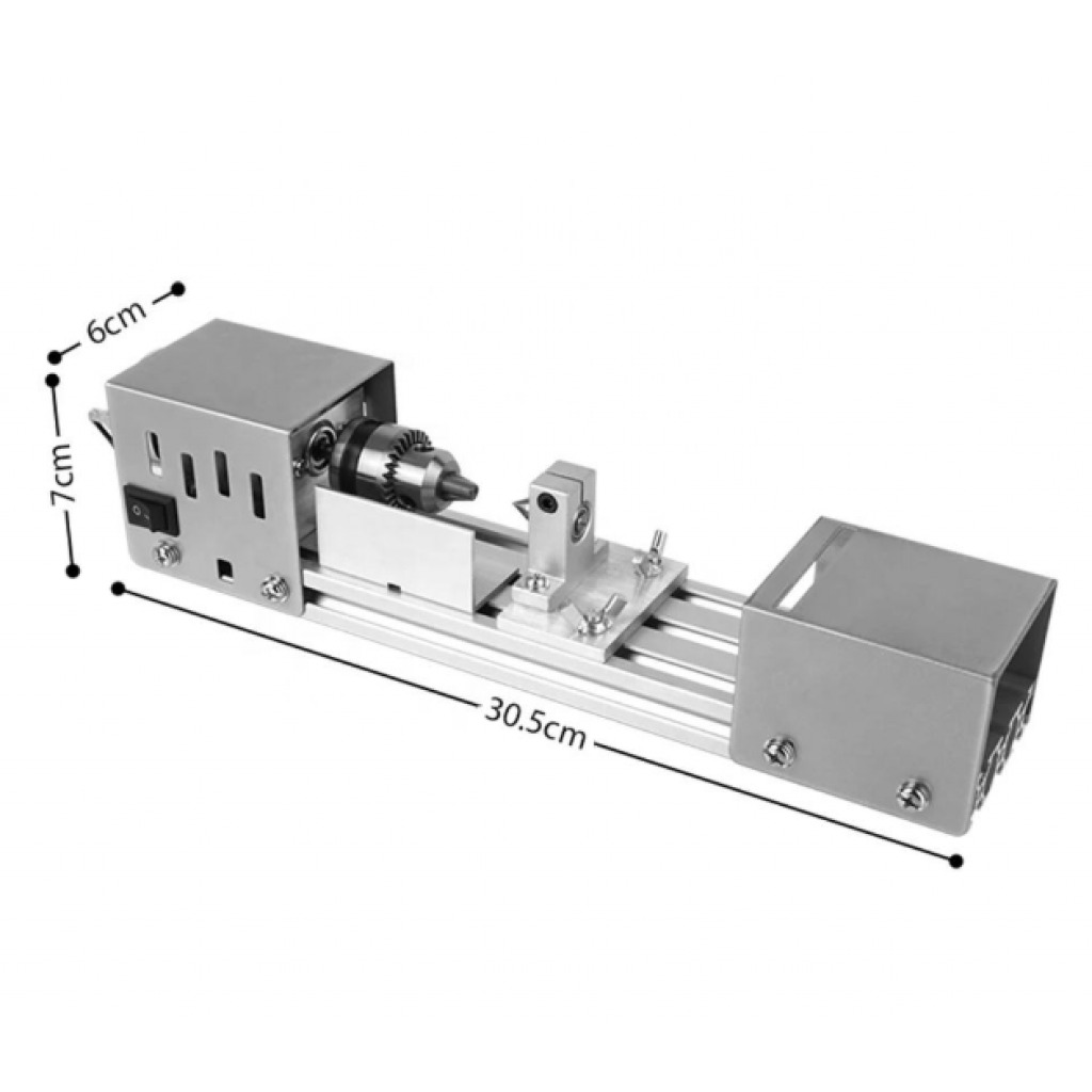 Herramienta 96W 12V-24V 4000-9000/min Torno Mini Para Bricolaje