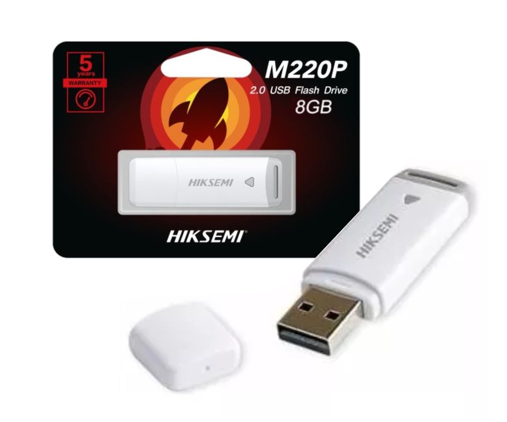 Pendrive 8GB USB 2.0 Modelo M220p Blanco
