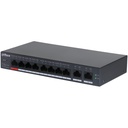 Switch No Administrable 8 Puertos 10/100Mbps Con 1 Uplink Gigabit PoE