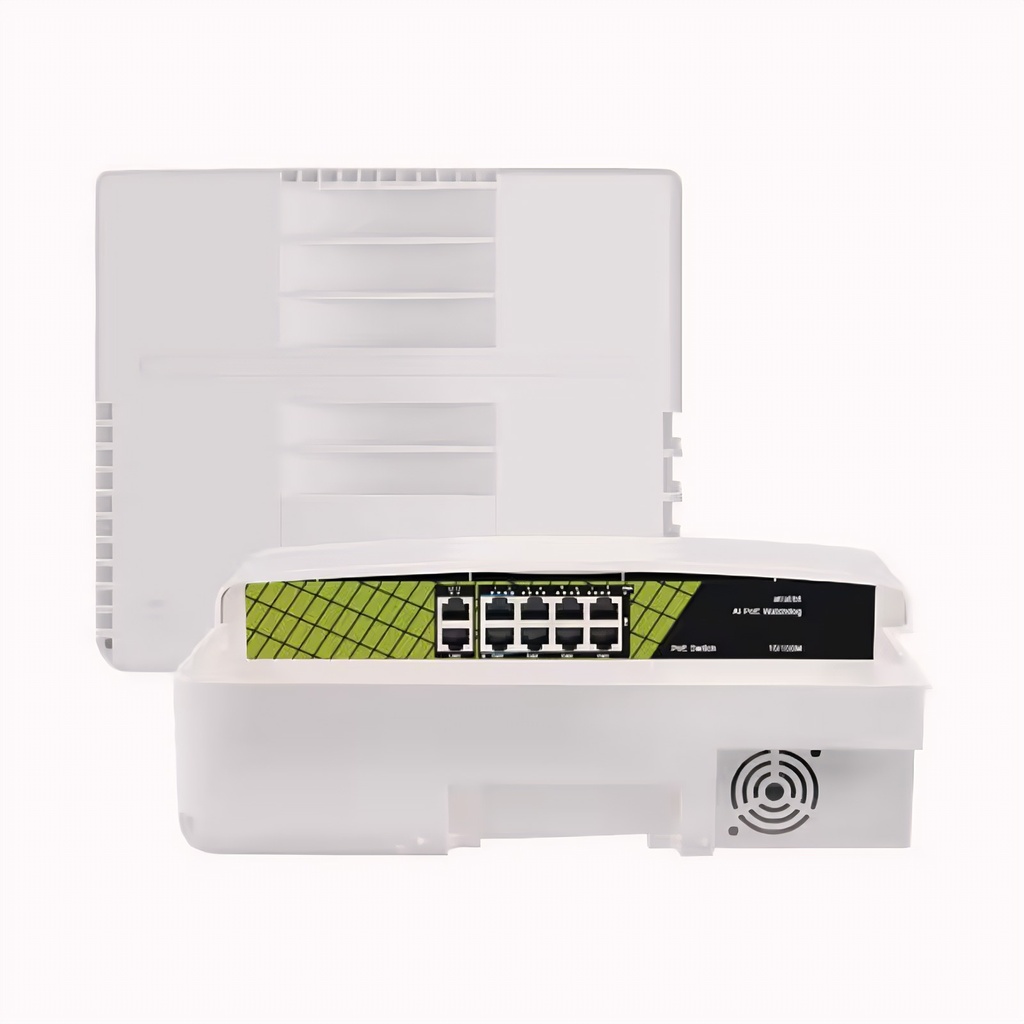 Switch No Administrable 6 Puertos Gigabit PoE 2 Uplinks Sfp 10/100Mbps 85W